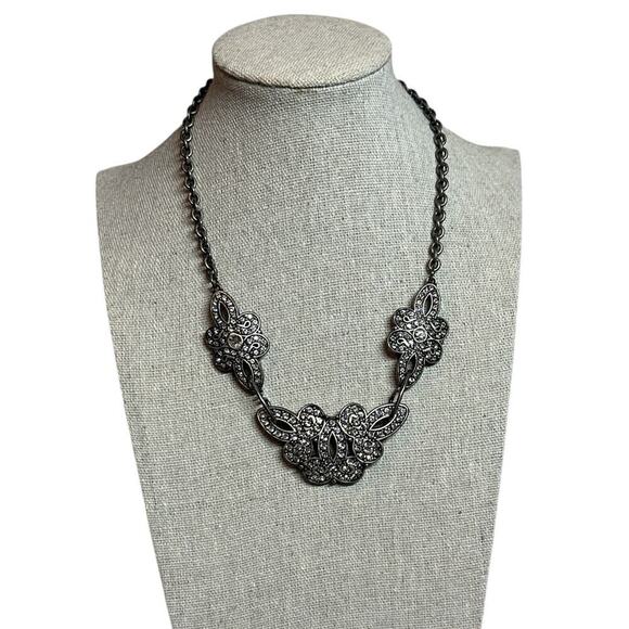 Touchstone Crystal by Swarovski Choker Necklace Jewelry Boho 8" Drop Rhinestones - Picture 1 of 7
